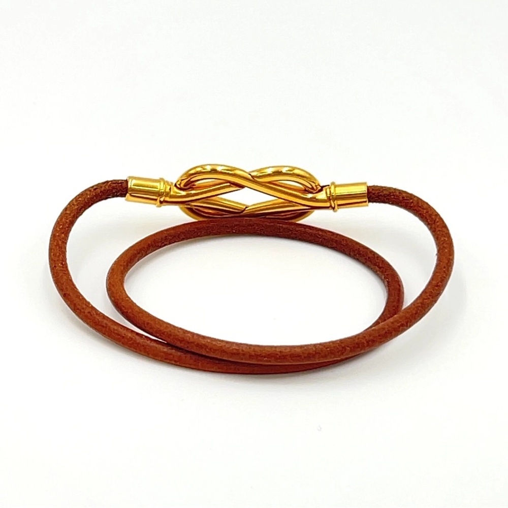 Hermes 2-row Atame Leather Bracelet - Picture 4 of 12